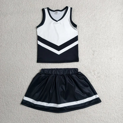 Sibling Baby Girls Sleeveless Stripe Vest Top Skirt Shorts Team Clothes Sets