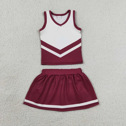 Sibling Baby Girls Sleeveless Stripe Vest Top Skirt Shorts Team Clothes Sets