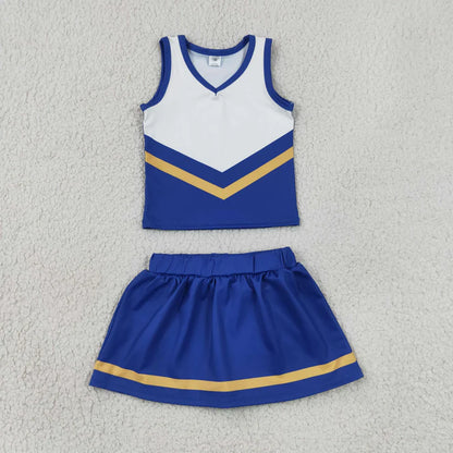 Sibling Baby Girls Sleeveless Stripe Vest Top Skirt Shorts Team Clothes Sets