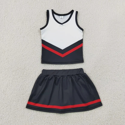 Sibling Baby Girls Sleeveless Stripe Vest Top Skirt Shorts Team Clothes Sets