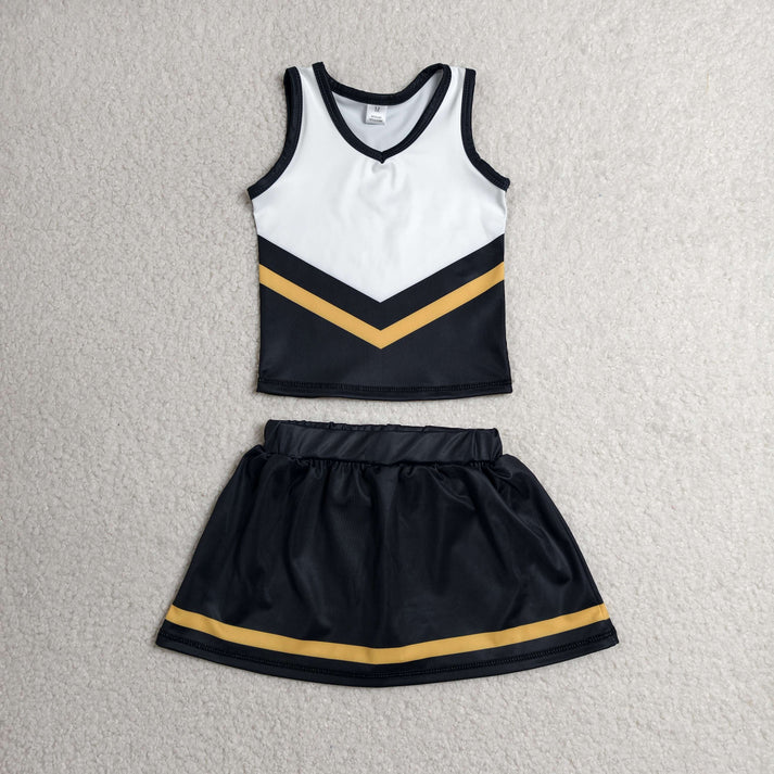 Sibling Baby Girls Sleeveless Stripe Vest Top Skirt Shorts Team Clothes Sets