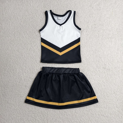 Sibling Baby Girls Sleeveless Stripe Vest Top Skirt Shorts Team Clothes Sets