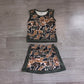 Baby Girls Southern Dark Brown Camo Vest Top Skirt Short Yoga Active Clothes Set Preorder GSD4233