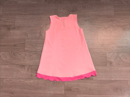 Baby Girls Pink Sleeveless Yoga Active Scallop Knee Length Dresses Preorder GSD4240