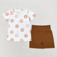 Sibling Baby Girls Short Sleeve Colorful Flowers Top Shorts Summer Clothes Sets