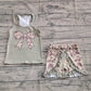 Baby Girls Clothes Dark Green Bows Vest Ruffle Shorts Clothes Sets Preorder GSSO1629 5.16