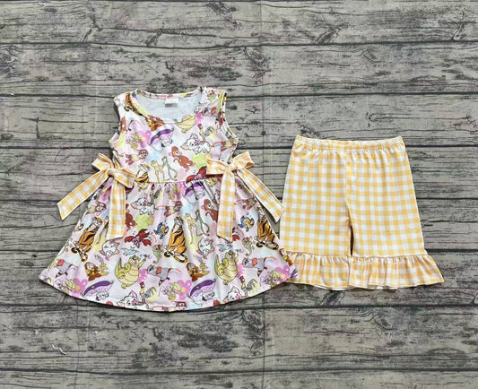 Baby Girls Clothes Cartoon Animals Tunic Top Ruffle Shorts Clothes Sets Preorder GSSO2197 3.4