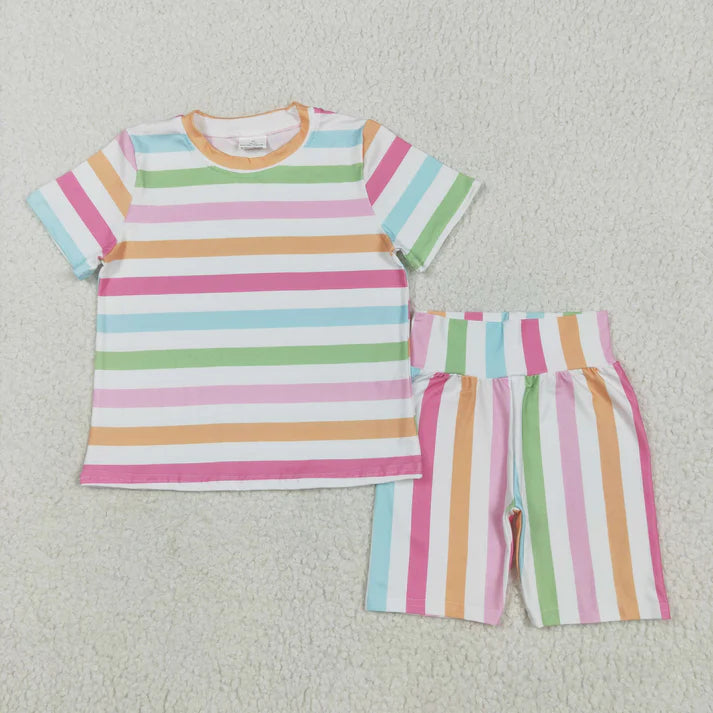 Sibling Baby Girls Short Sleeve Top Shorts Summer Clothes Sets