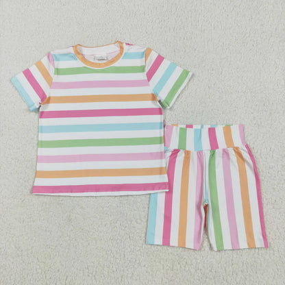 Sibling Baby Girls Short Sleeve Top Shorts Summer Clothes Sets