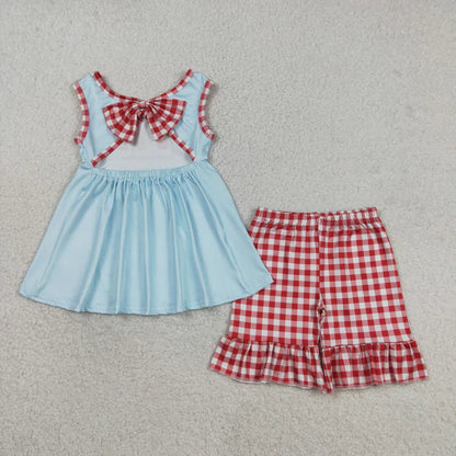 Sibling Baby Boys Park Shirts Top Red Checked Shorts Clothes Set Rompers