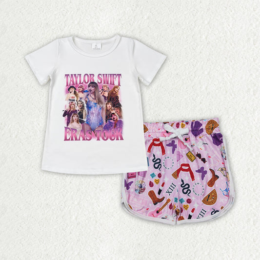 Baby Girls Clothes Short Sleeves Tops Shorts Clothes Sets GSSO2545