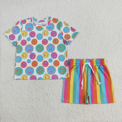 Sibling Baby Girls Short Sleeve Top Shorts Summer Clothes Sets