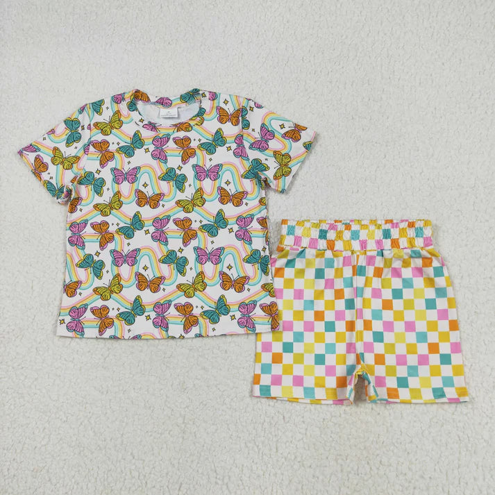 Sibling Baby Girls Short Sleeve Top Shorts Summer Clothes Sets