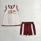 Sibling Baby Kids It's Alright to Be Little Bitty Stripe Top Short Western Clothes Set Rompers
