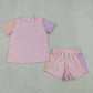 Sibling Baby Kids Clothes Patchwork Shirts Tops Shorts Clothes Set Rompers