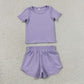 Sibling Baby Girls Colorful Short Sleeve Shirt Top Sport Short Yoga Active Clothes Sets