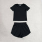 Sibling Baby Girls Colorful Short Sleeve Shirt Top Sport Short Yoga Active Clothes Sets