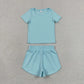 Sibling Baby Girls Colorful Short Sleeve Shirt Top Sport Short Yoga Active Clothes Sets