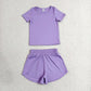 Sibling Baby Girls Colorful Short Sleeve Shirt Top Sport Short Yoga Active Clothes Sets