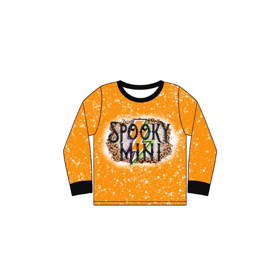 Baby Girls Tops Halloween Spooky Mini Long Sleeve Tee Shirts Tops Preorder GT0712