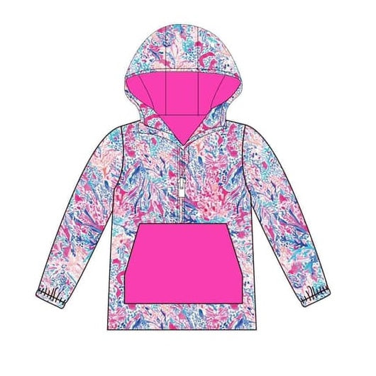 Baby Girls Clothes Tops Pink Seaweed Hooded Long Sleeve Tops Preorder GT0745