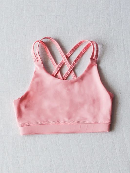 Baby Girls Tops Pink Strap Yoga Vest Top Preorder GT1006 3.31