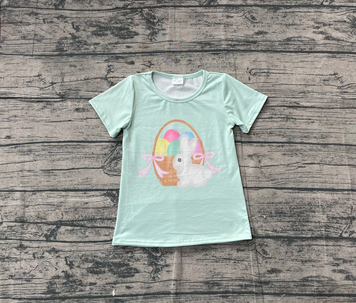 Baby Girls Short Sleeve Rabbits Eggs Easter T-shirts Top Preorder GT1396 11.15