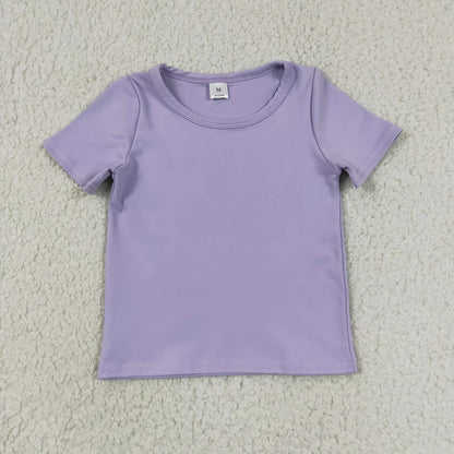Sibling Baby Girls Short Sleeve Colorful Yoga Active T-shirts Tops
