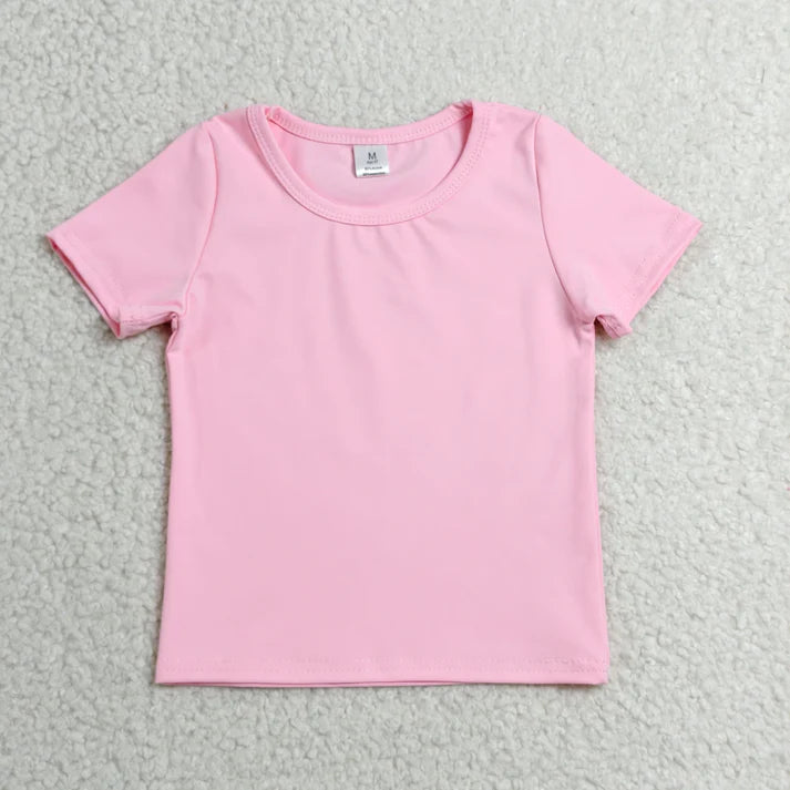Sibling Baby Girls Short Sleeve Colorful Yoga Active T-shirts Tops