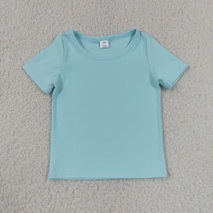 Sibling Baby Girls Short Sleeve Colorful Yoga Active T-shirts Tops