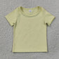 Sibling Baby Girls Short Sleeve Colorful Yoga Active T-shirts Tops