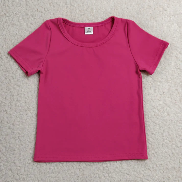 Sibling Baby Girls Short Sleeve Colorful Yoga Active T-shirts Tops