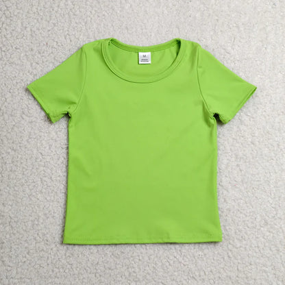 Sibling Baby Girls Short Sleeve Colorful Yoga Active T-shirts Tops
