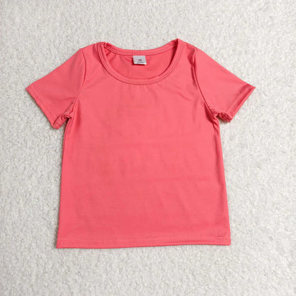 Sibling Baby Girls Short Sleeve Colorful Yoga Active T-shirts Tops