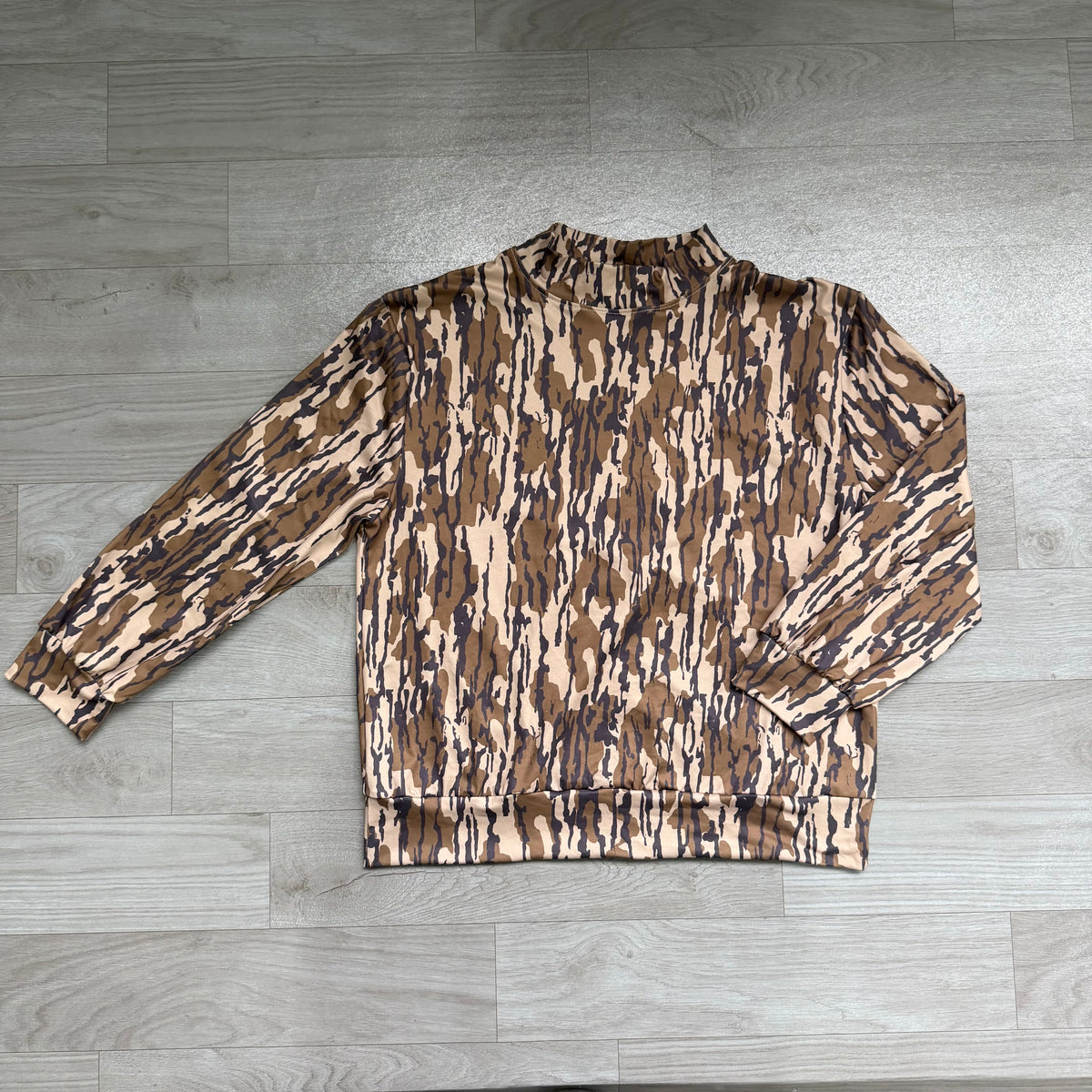 Adult Women Wood Camo Woman Yoga Long Sleeve Tee Shirts Top Preorder GT1815