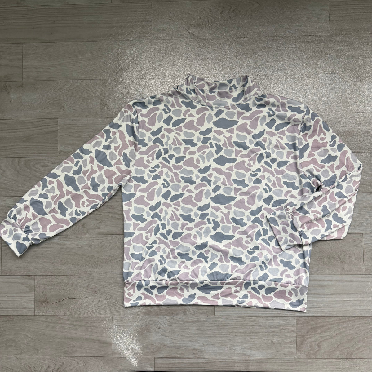 Adult Clothes Women Light Grey Camo Yoga Active Long Sleeve T-shirts Top Preorder GT1816