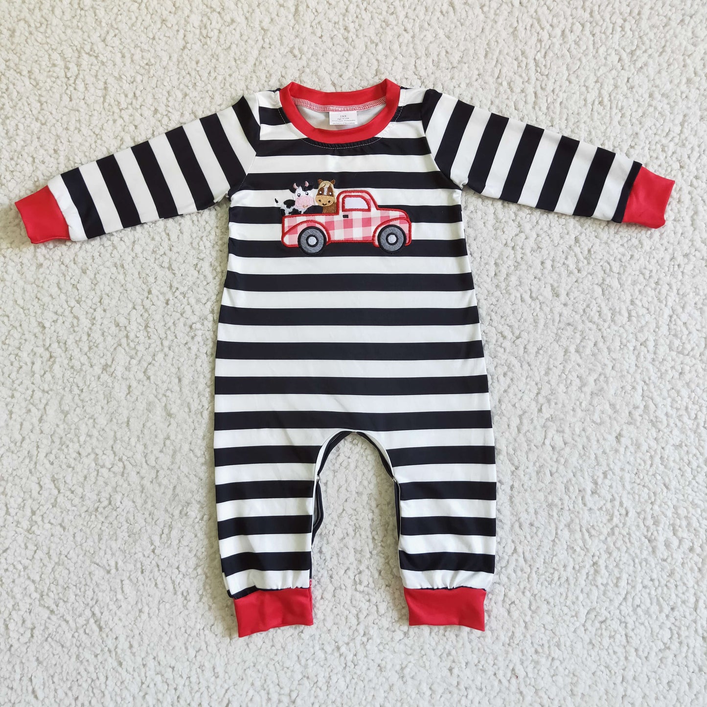 Boutique Boys Rompers Farm Embroidery Baby Romper LR0016 10.3