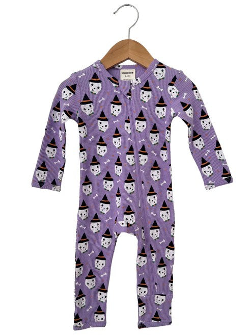 Baby Infant Girls Rompers Purple Halloween Long Sleeve Zip Rompers preorder LR1470