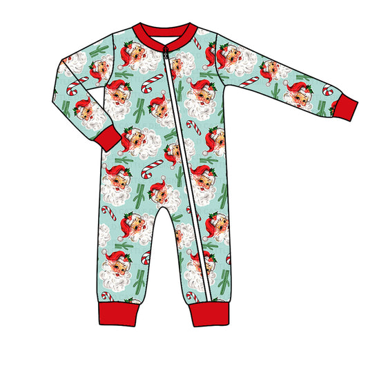 Baby Infant Boys Rompers Western Christmas Santa Cactus Zip Rompers preorder LR1535