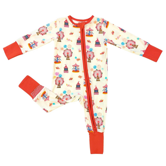 Baby Infant Girls Rompers Playground Zip Long Sleeve Rompers preorder LR1554