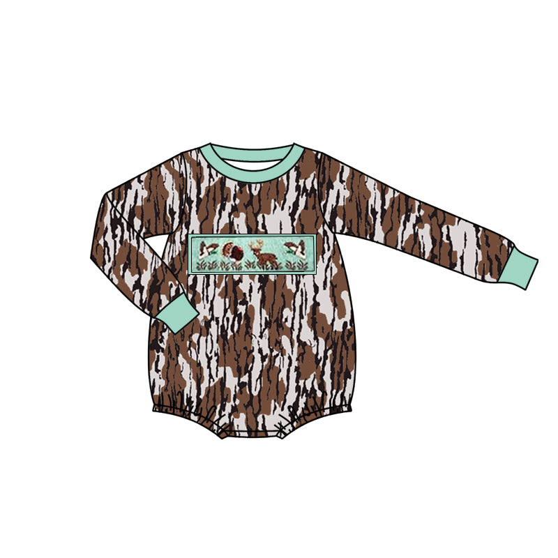 Baby Infant Boys Rompers Bottomland Ducks Deers Long Sleeve Rompers preorder LR1576