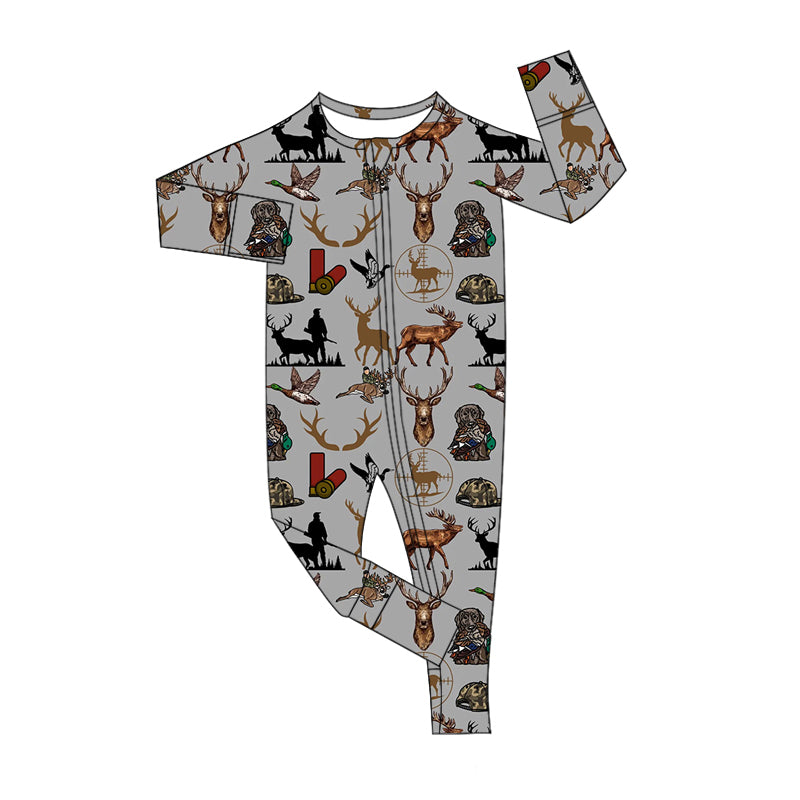 Baby Infant Boys Rompers Camo Hunting Fall Zip Rompers preorder LR1627