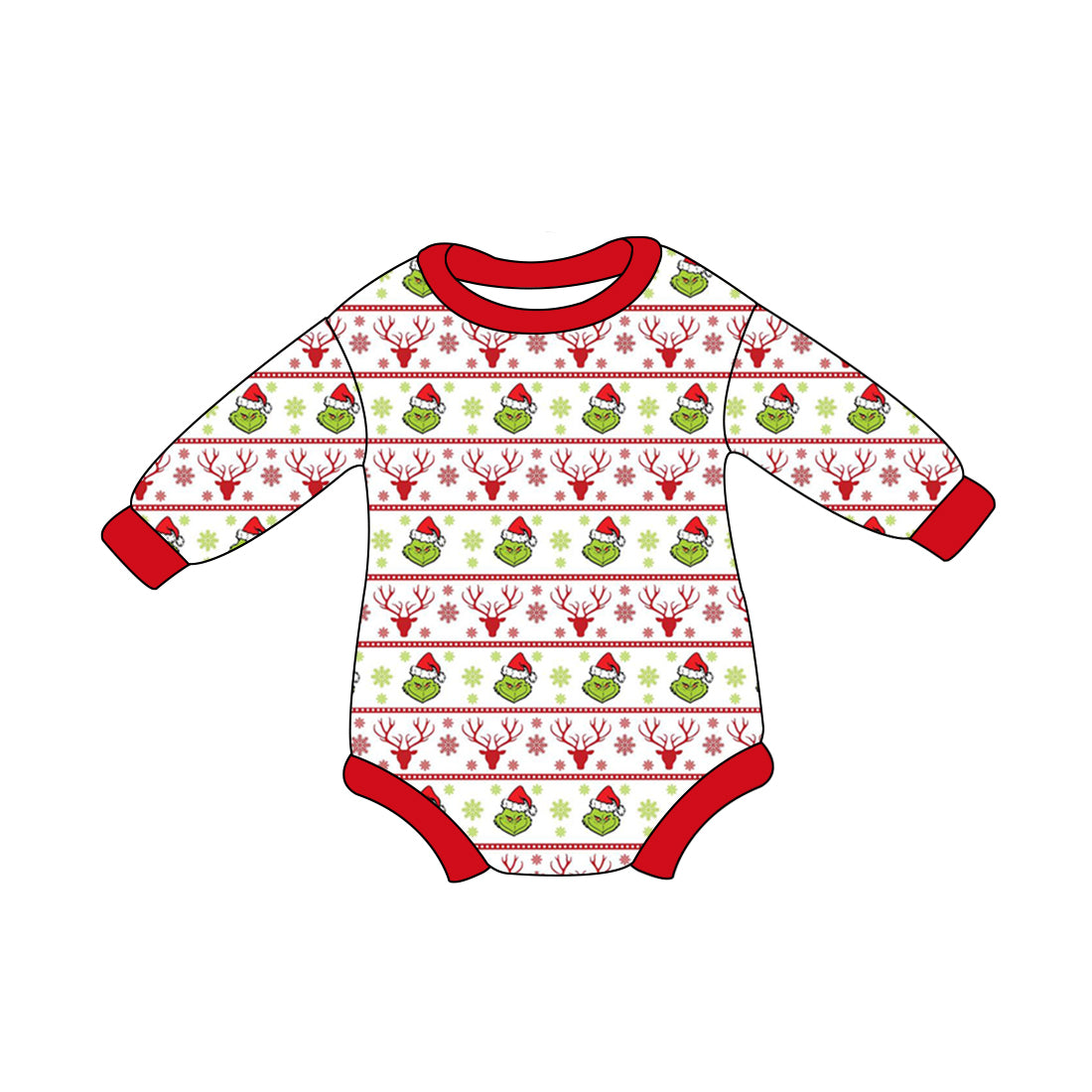 Baby Infant Rompers Christmas Green Deer Rompers preorder LR1642