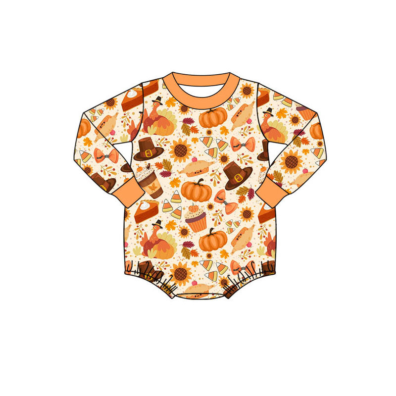 Baby Infant Boys Rompers Thanksgiving Pumpkin Pies Rompers preorder LR1652