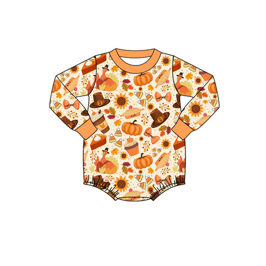 Baby Infant Boys Rompers Thanksgiving Pumpkin Pies Rompers preorder LR1652