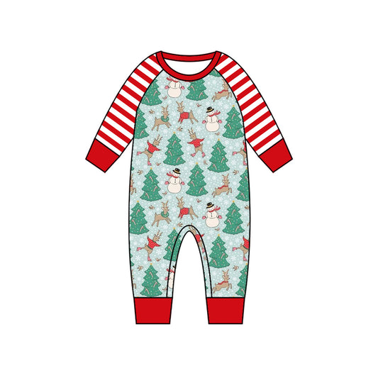 Baby Infant Boys Rompers Christmas Tree Snowman Rompers preorder LR1657