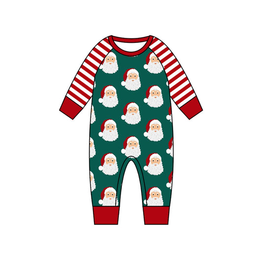 Baby Infant Boys Rompers Christmas Green Santa Rompers preorder LR1659