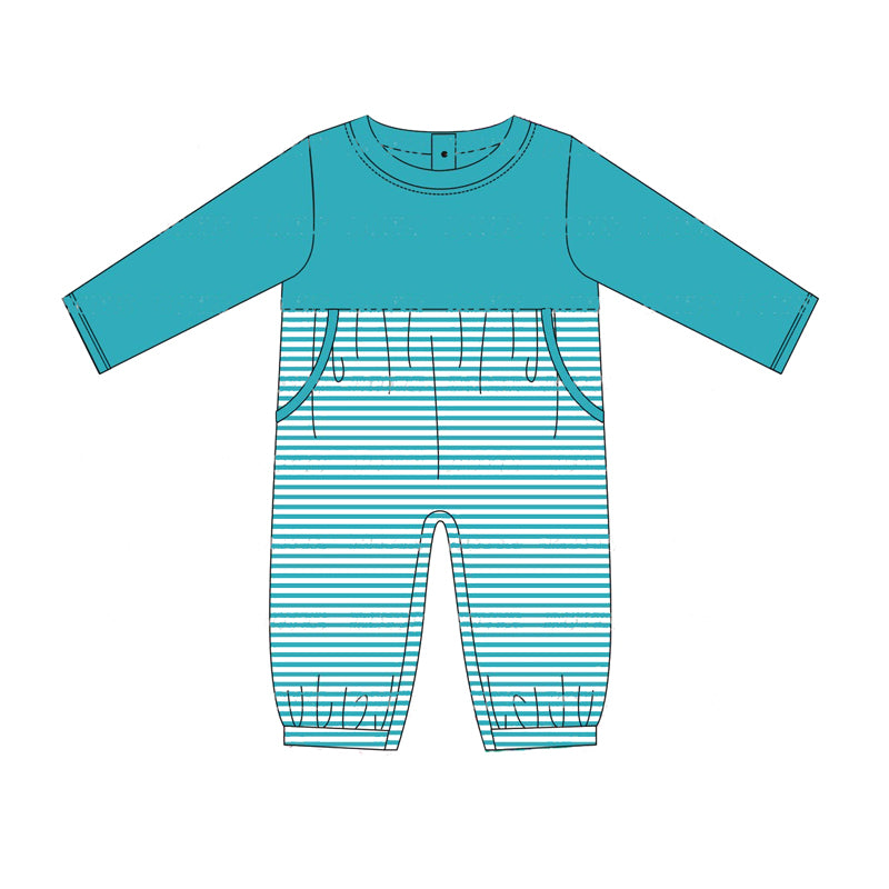 Baby Infant Boys Rompers Chrsitmas Stripes Pockets Rompers preorder LR1686