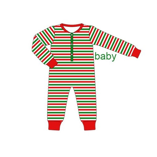 Baby Infant Boys Rompers Christmas Stripes Rompers preorder LR1720