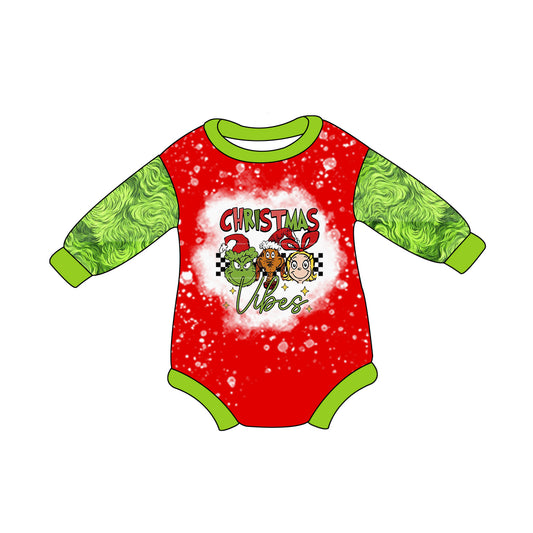 Baby Infant Girls Rompers Christmas Green Red Rompers preorder LR1738